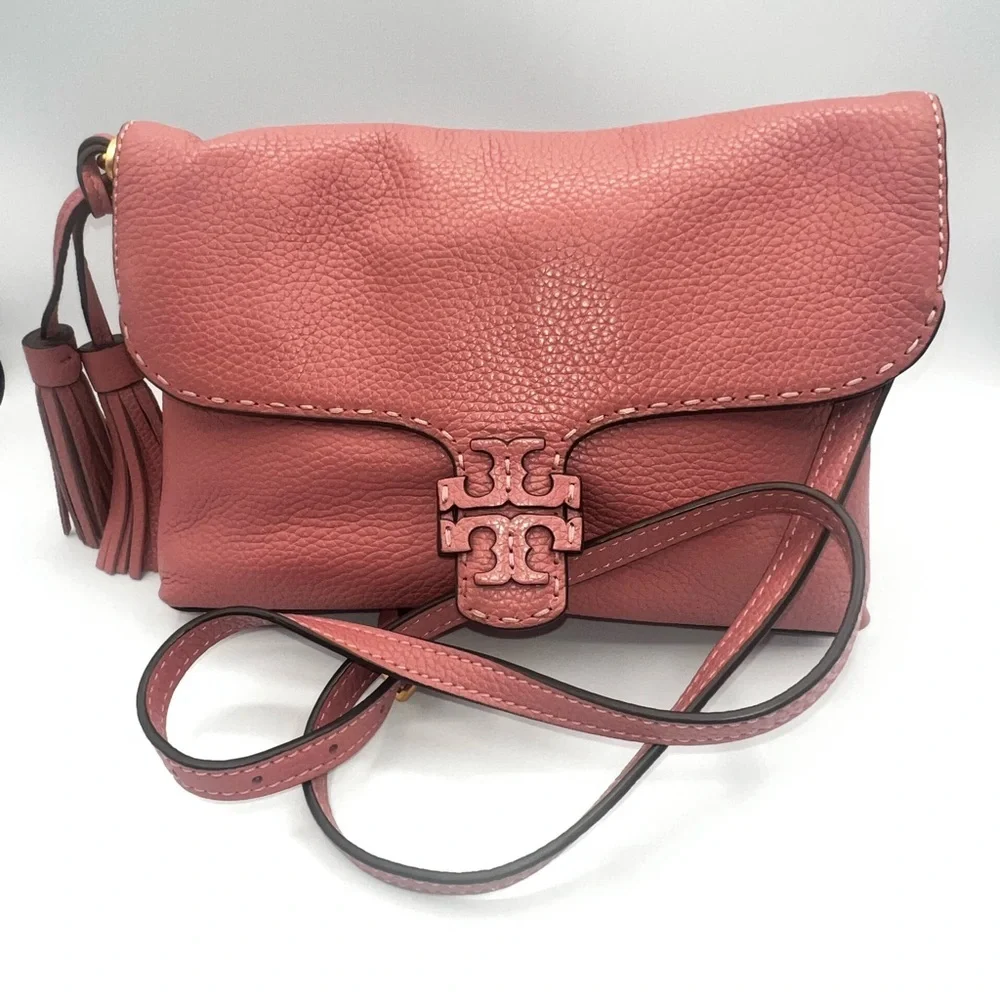 Tory Burch Rose Crossbody Bag with Tassel